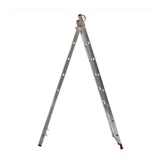 Escada de Alumínio Extensiva Tesoura 16 Degraus 2.41m ESC0617 BOTAFOGO