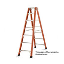 Escada Fibra de Vidro Tesoura 7 Degraus Duplo 1,92 Metros TAF-07 SINTESE