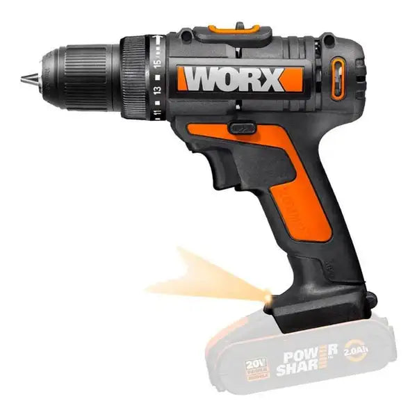 Parafusadeira Furadeira a Bateria 20V sem Bateria e Carregador WX101.9 WORX